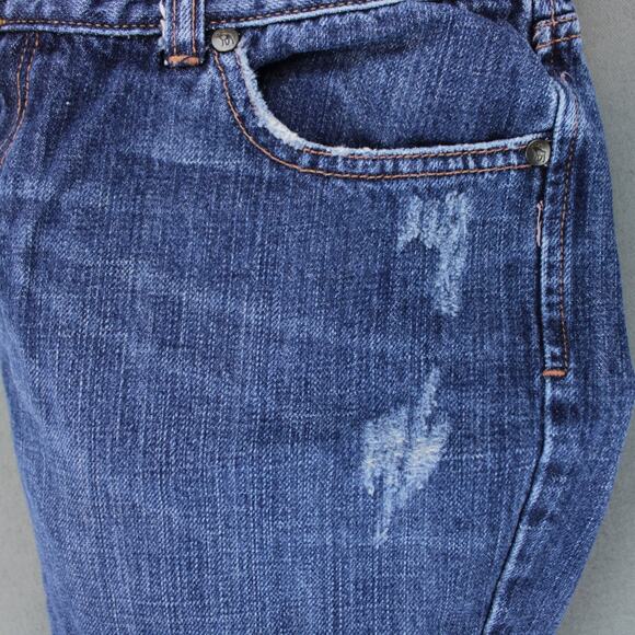 Abercrombie Fitch Jeans Womens 6 Faded Whiskered Medium Wash Flap Pocket Y2K - Picture 9 of 9